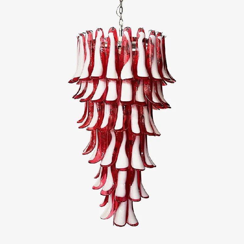 Chandeliers for High Ceilings to Fill Vertical SpaceMurano Red Petals Spiral Chandelier Chandeliers for High Ceilings to Fill Vertical SpaceMurano Red Petals Spiral Chandelier