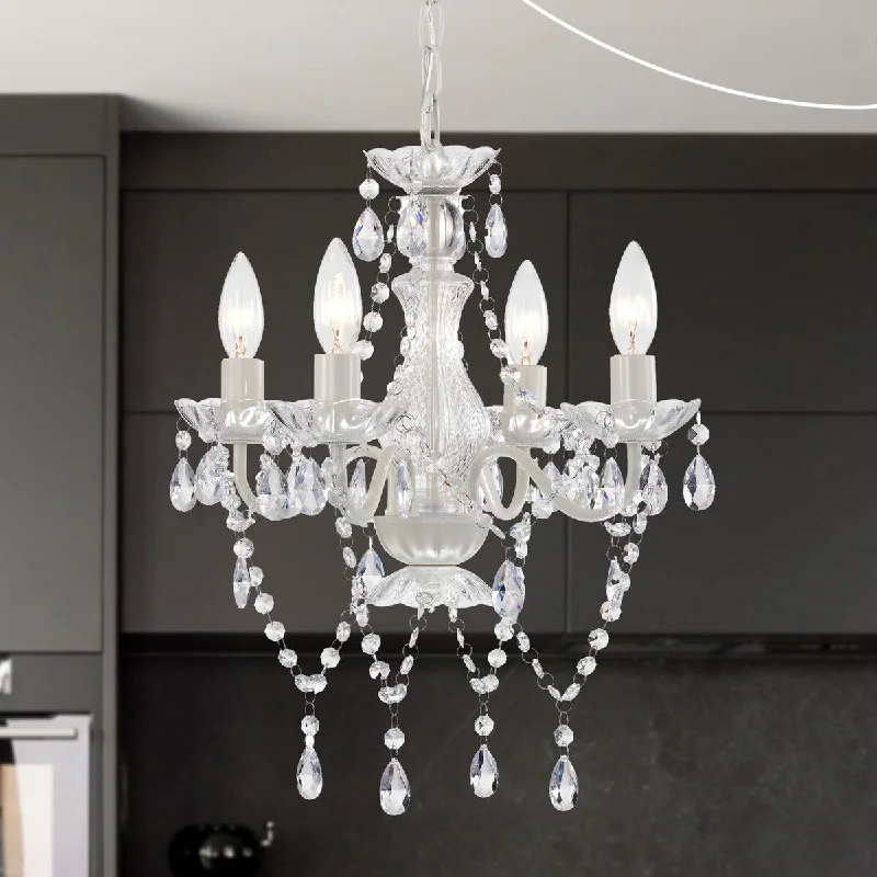 Minimalist Chandeliers for Sleek and Simple InteriorsPlug In Swag Chandelier Small White Crystal Chandelier 4-Light
