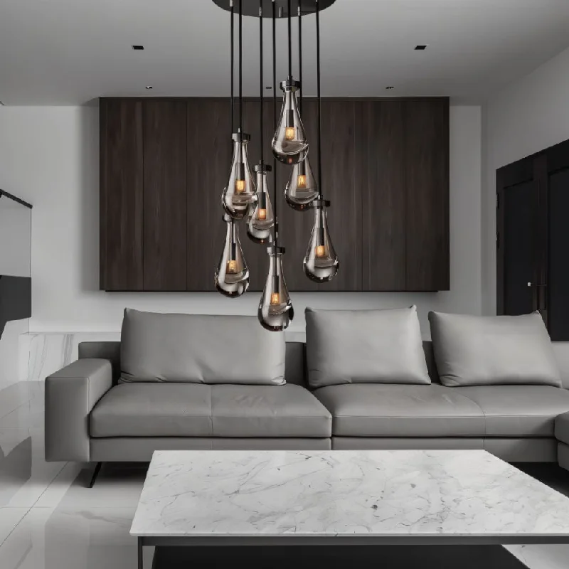Chandeliers with Metal Frames in Gold FinishPulcher Glass Tears Chandelier