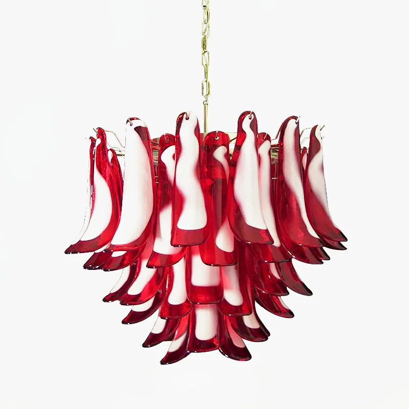 Art Deco Chandeliers for a Retro - Glam LookRed Glass Murano Petals Chandelier Art Deco Chandeliers for a Retro - Glam LookRed Glass Murano Petals Chandelier