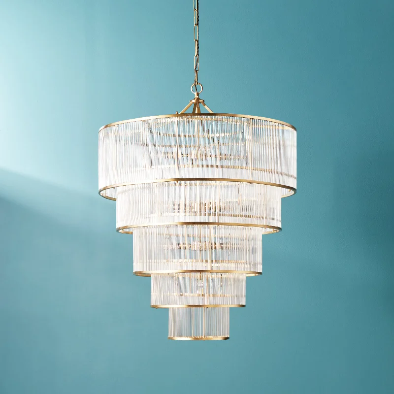 Chandeliers with Multiple Lights for Maximum IlluminationRodaximus chandelier in brass and glass