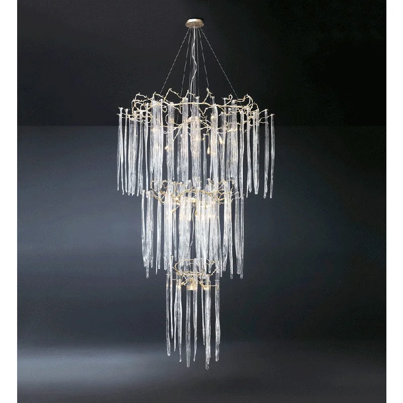 French Country Chandeliers with a Romantic AuraSerip Waterfall 5 Tier Bespoke Chandelier