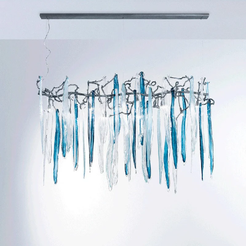 Chandeliers with Adjustable Arms for Directional LightingSerip Waterfall 9 Lamp Bespoke Chandelier