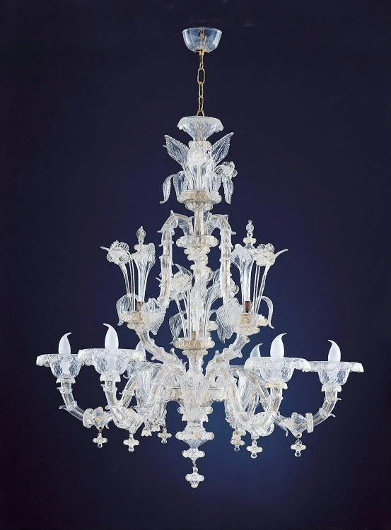 Rustic Wood Chandeliers for Country - Style HousesSix Light Clear And Gold Murano Hand-Blown Chandelier Rustic Wood Chandeliers for Country - Style HousesSix Light Clear And Gold Murano Hand-Blown Chandelier