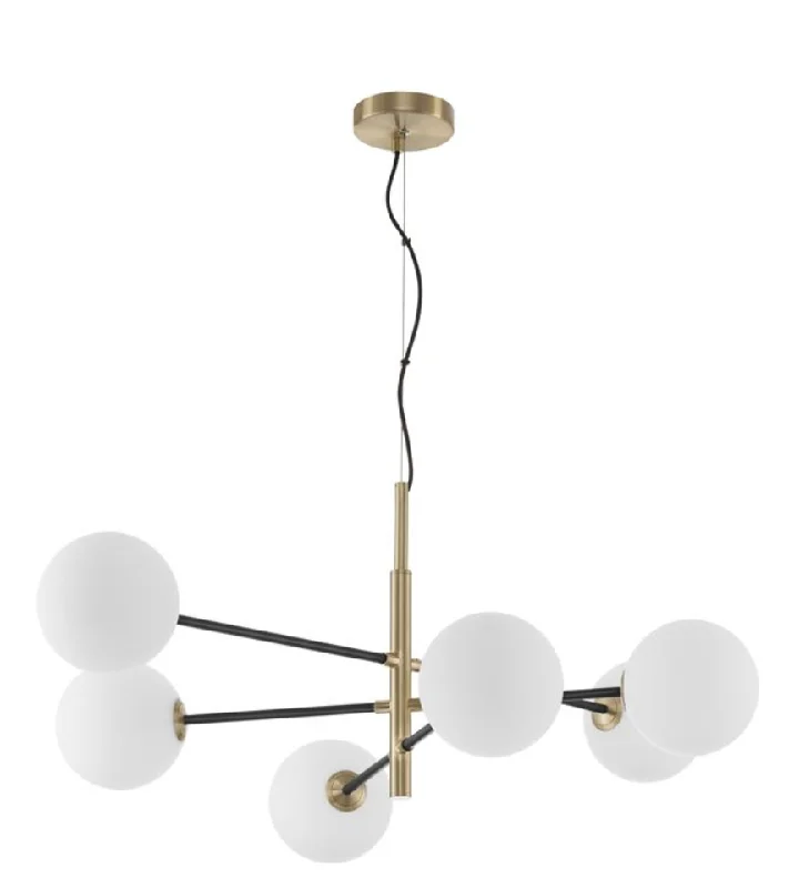 Oversized Chandeliers as a Statement Piece in Living RoomsVIT Satin Brass & Black Rod 6 Arm Globe Chandelier - ID 9951 Oversized Chandeliers as a Statement Piece in Living RoomsVIT Satin Brass & Black Rod 6 Arm Globe Chandelier - ID 9951