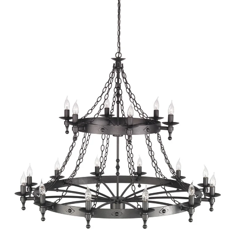 Chandeliers with Metal Frames in Bronze FinishBedworth Graphite 18 Light Chandelier - ID 8388