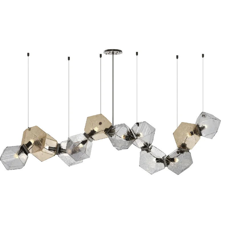 Art Deco Chandeliers for a Retro - Glam LookWelles Glass Long Chandelier 12