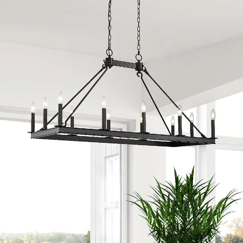 French Country Chandeliers with a Romantic AuraChandelier Barclay Rectangle 12