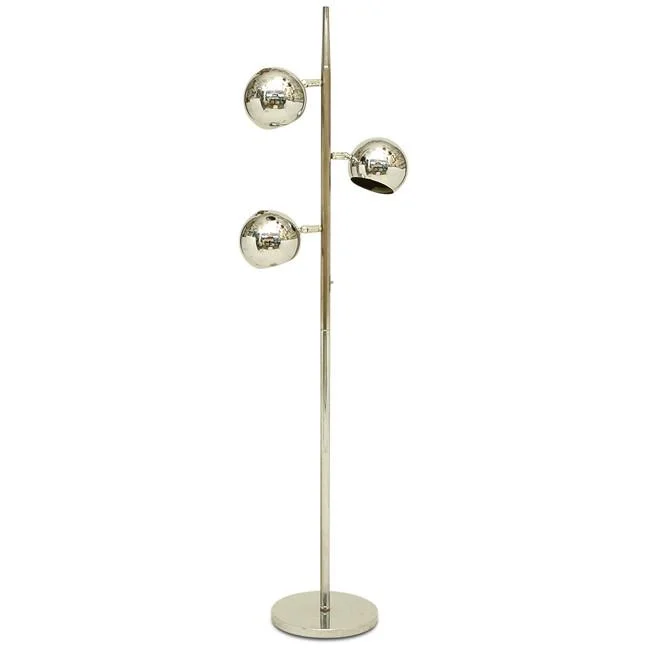 Victorian Style Floor Lamp for Traditional and Elegant InteriorsThree Chrome Spheres Floor Lamp Victorian Style Floor Lamp for Traditional and Elegant InteriorsThree Chrome Spheres Floor Lamp