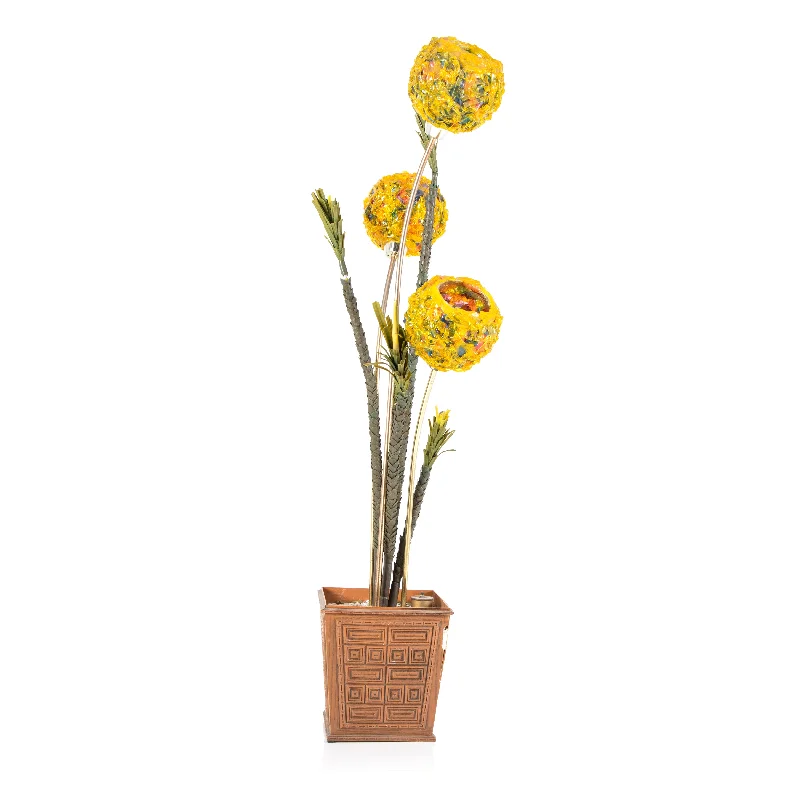 Fabric Floor Lamp with a Linen Shade for a Relaxed AestheticResin Flower Lamp
