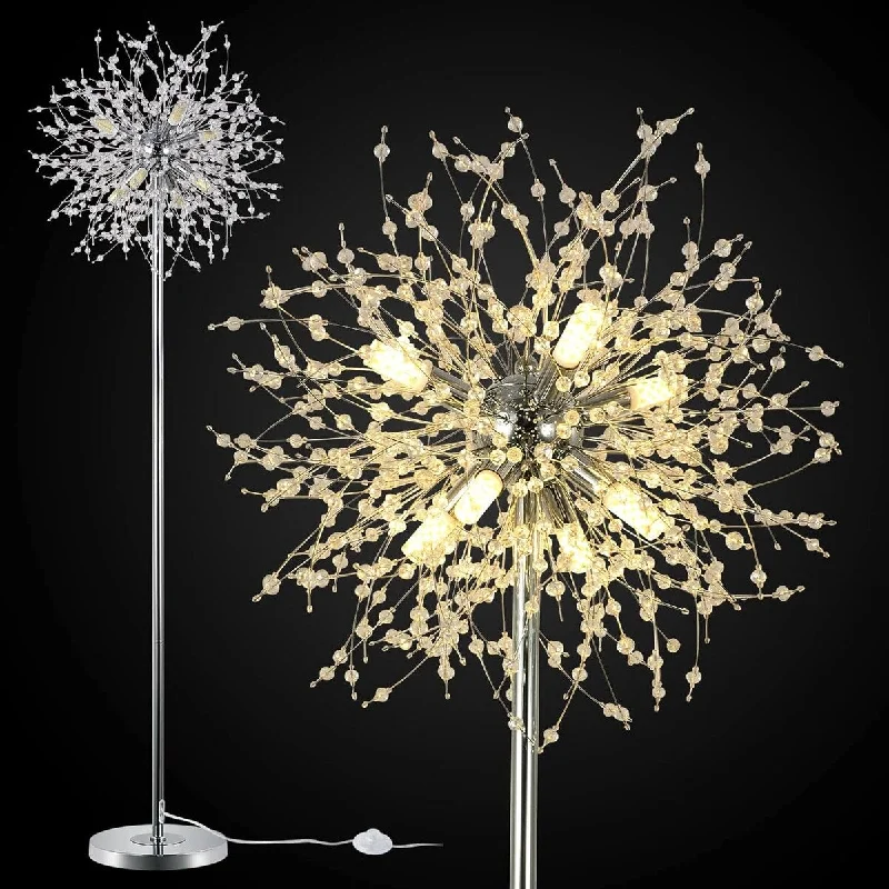 Way Switch Floor Lamp for Multiple Light Intensity Levels32 Firework Crystal Floor Lamp 69" Tall Pole Lamp Way Switch Floor Lamp for Multiple Light Intensity Levels32 Firework Crystal Floor Lamp 69" Tall Pole Lamp