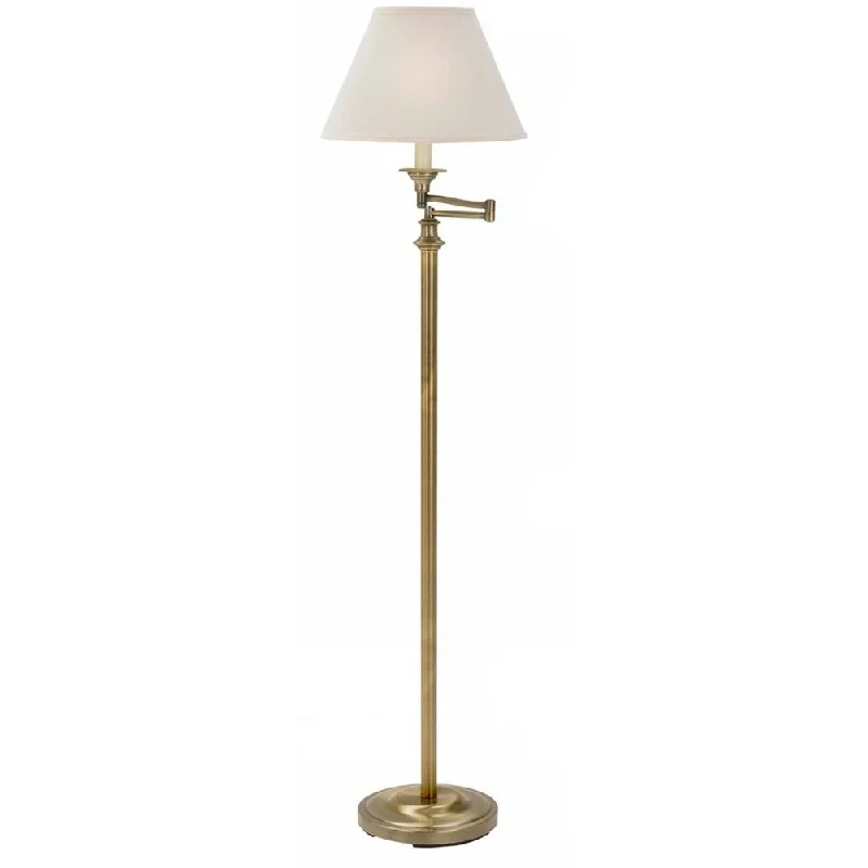 Way Switch Floor Lamp for Multiple Light Intensity Levels35AB 62" Swing Arm Metal Floor Lamp in Antique Brass Way Switch Floor Lamp for Multiple Light Intensity Levels35AB 62" Swing Arm Metal Floor Lamp in Antique Brass