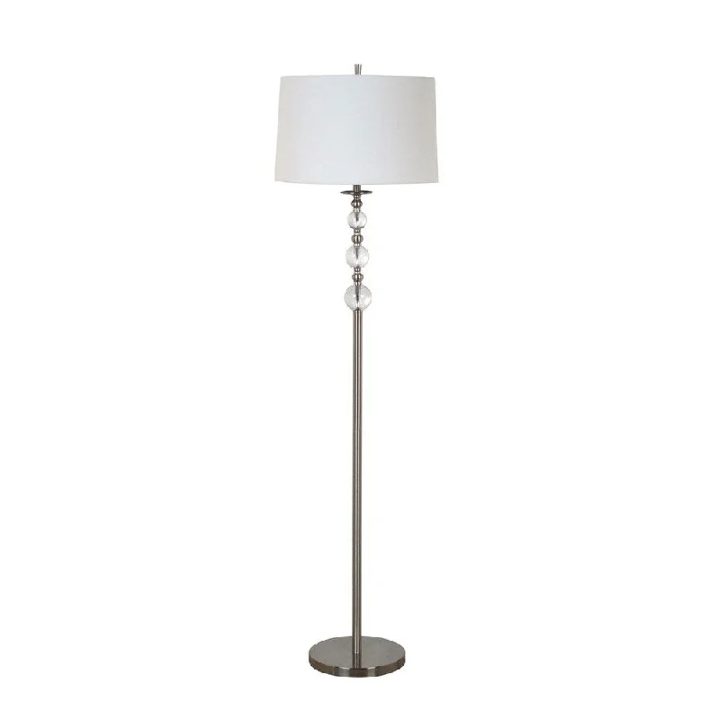 Victorian Style Floor Lamp for Traditional and Elegant Interiors61-inch Glass Ball Nickel Finsih Floor Lamp Victorian Style Floor Lamp for Traditional and Elegant Interiors61-inch Glass Ball Nickel Finsih Floor Lamp