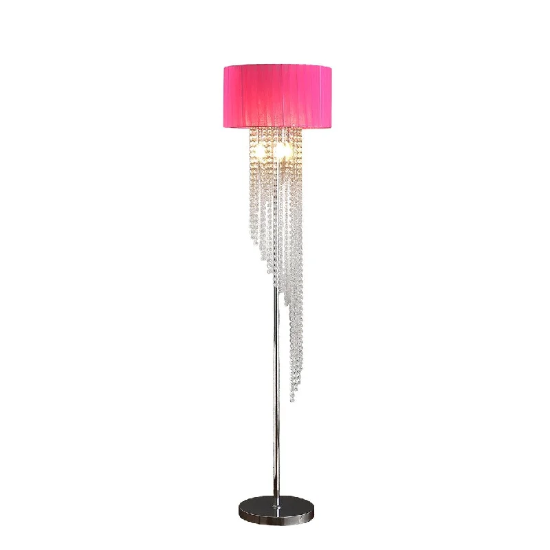 USB Charging Port Floor Lamp for Convenient Device Charging65.75 In. Drum Shade Rain Crystal Metal Floor Lamp USB Charging Port Floor Lamp for Convenient Device Charging65.75 In. Drum Shade Rain Crystal Metal Floor Lamp