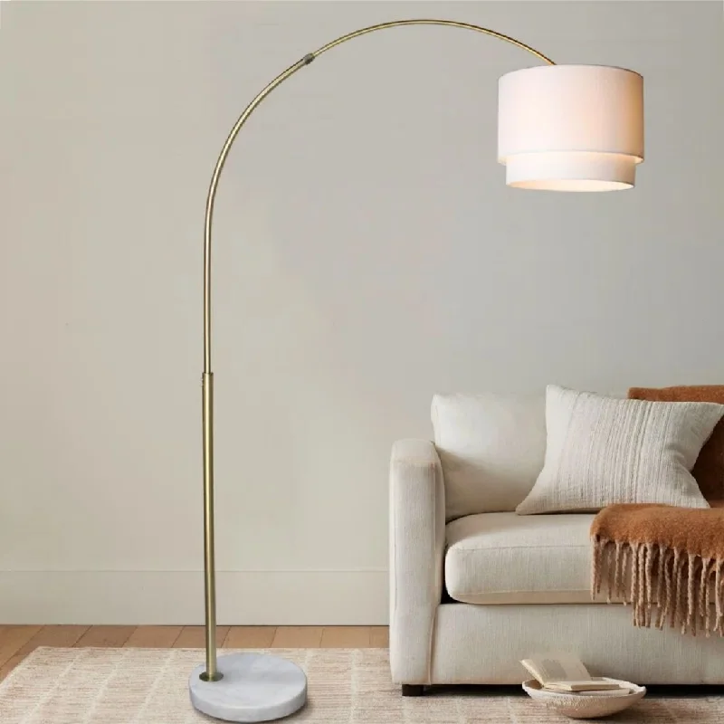 Fabric Floor Lamp with a Linen Shade for a Relaxed Aesthetic77" Arched LED Floor Lamp