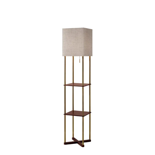 Wood Floor Lamp with Natural Grain for a Warm and Organic FeelHarrison Shelf Floor Lamp Wood Floor Lamp with Natural Grain for a Warm and Organic FeelHarrison Shelf Floor Lamp