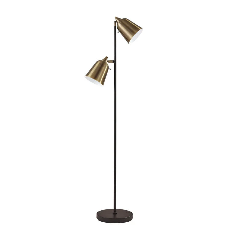 Glass Floor Lamp with Frosted Shades for Soft Diffused LightMalcolm Floor Lamp