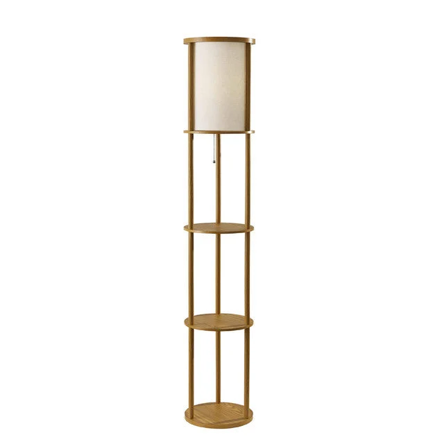 Metal Floor Lamp with a Matte Black Finish for a Sleek LookStewart Round Shelf Floor Lamp Metal Floor Lamp with a Matte Black Finish for a Sleek LookStewart Round Shelf Floor Lamp
