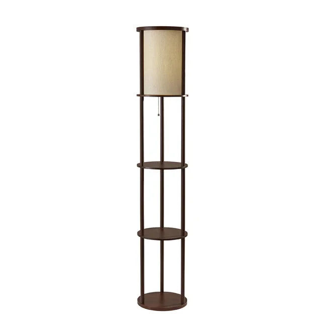 Marble Base Floor Lamp for a Touch of LuxuryStewart Round Shelf Floor Lamp