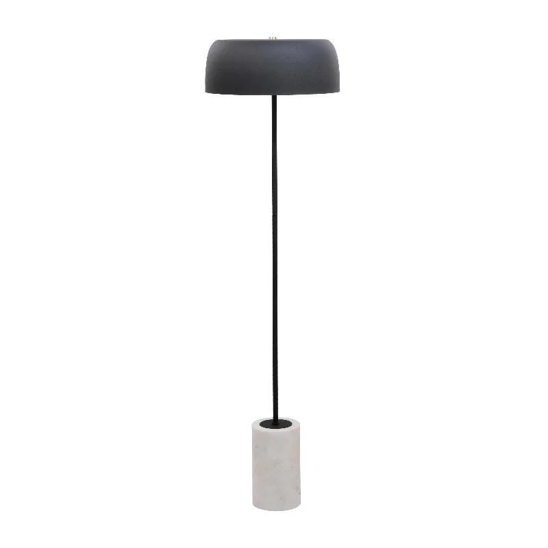 Glass Floor Lamp with Frosted Shades for Soft Diffused LightArena Marble Base Floor Lamp