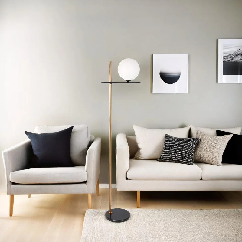 Way Switch Floor Lamp for Multiple Light Intensity LevelsAriz Marble Floor Lamp in Black and Brass with White Shade Way Switch Floor Lamp for Multiple Light Intensity LevelsAriz Marble Floor Lamp in Black and Brass with White Shade