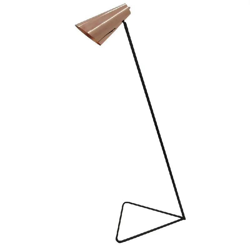 Metal Floor Lamp with a Matte Black Finish for a Sleek LookAurelle Home Contemporary Brass Floor Lamp - N/A Metal Floor Lamp with a Matte Black Finish for a Sleek LookAurelle Home Contemporary Brass Floor Lamp - N/A