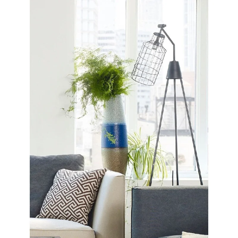 Industrial Style Floor Lamp with Exposed Bulbs for Loft ApartmentsAurelle Home Izzy Tripod Brass Floor Lamp Industrial Style Floor Lamp with Exposed Bulbs for Loft ApartmentsAurelle Home Izzy Tripod Brass Floor Lamp