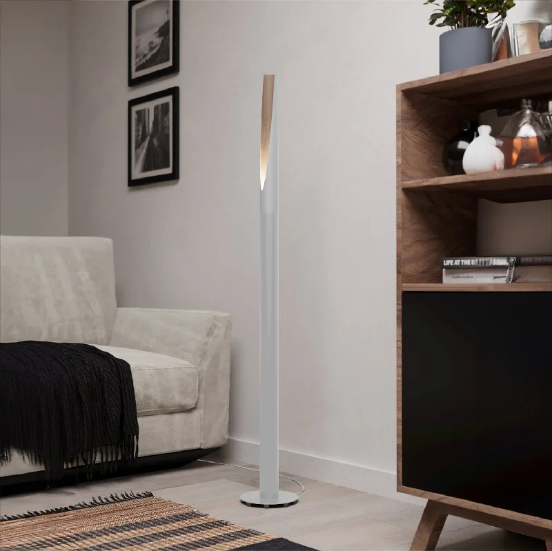 Rustic Farmhouse Style Floor Lamp for Cozy BedroomsBarbotto LED Floor Lamp 5w White and Brown Rustic Farmhouse Style Floor Lamp for Cozy BedroomsBarbotto LED Floor Lamp 5w White and Brown