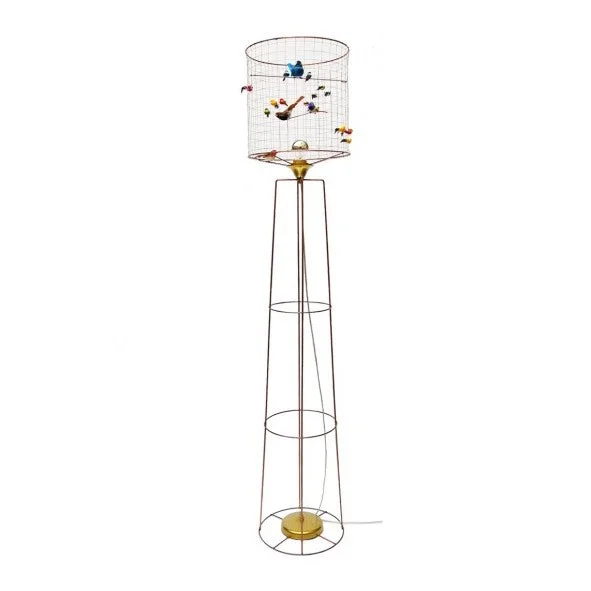 Metal Floor Lamp with a Matte Black Finish for a Sleek LookBird Cage Lampadaire Floor Lamp - delivery time 3 weeks Metal Floor Lamp with a Matte Black Finish for a Sleek LookBird Cage Lampadaire Floor Lamp - delivery time 3 weeks