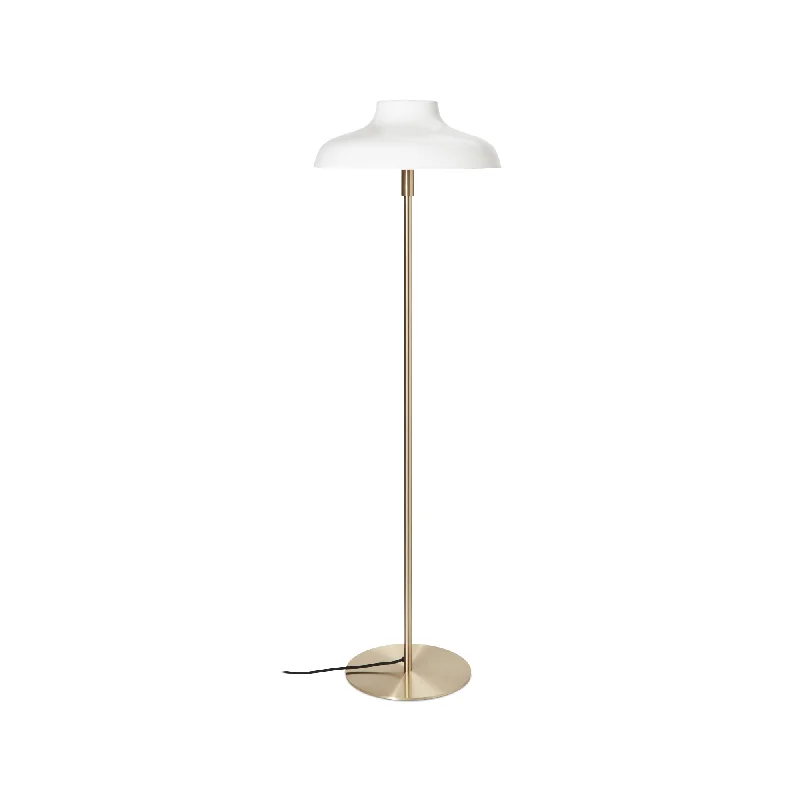 Industrial Style Floor Lamp with Exposed Bulbs for Loft ApartmentsBolero Medium Floor Lamp - White/Brass