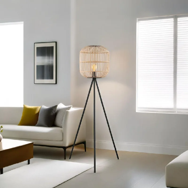 Glass Floor Lamp with Frosted Shades for Soft Diffused LightBordesley Wooden Floor Lamp in Black Glass Floor Lamp with Frosted Shades for Soft Diffused LightBordesley Wooden Floor Lamp in Black