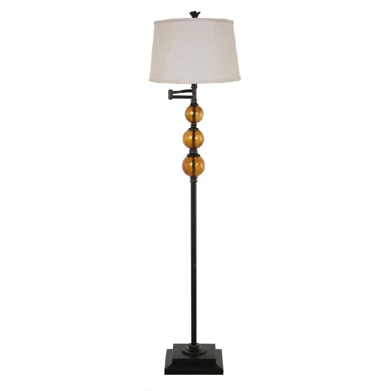 Smart Floor Lamp with Voice Control and Bluetooth ConnectivityBriarwood Home Decor Bronze Metal/Glass 61-inch Swingarm Floor Lamp With Amber Fonts Smart Floor Lamp with Voice Control and Bluetooth ConnectivityBriarwood Home Decor Bronze Metal/Glass 61-inch Swingarm Floor Lamp With Amber Fonts