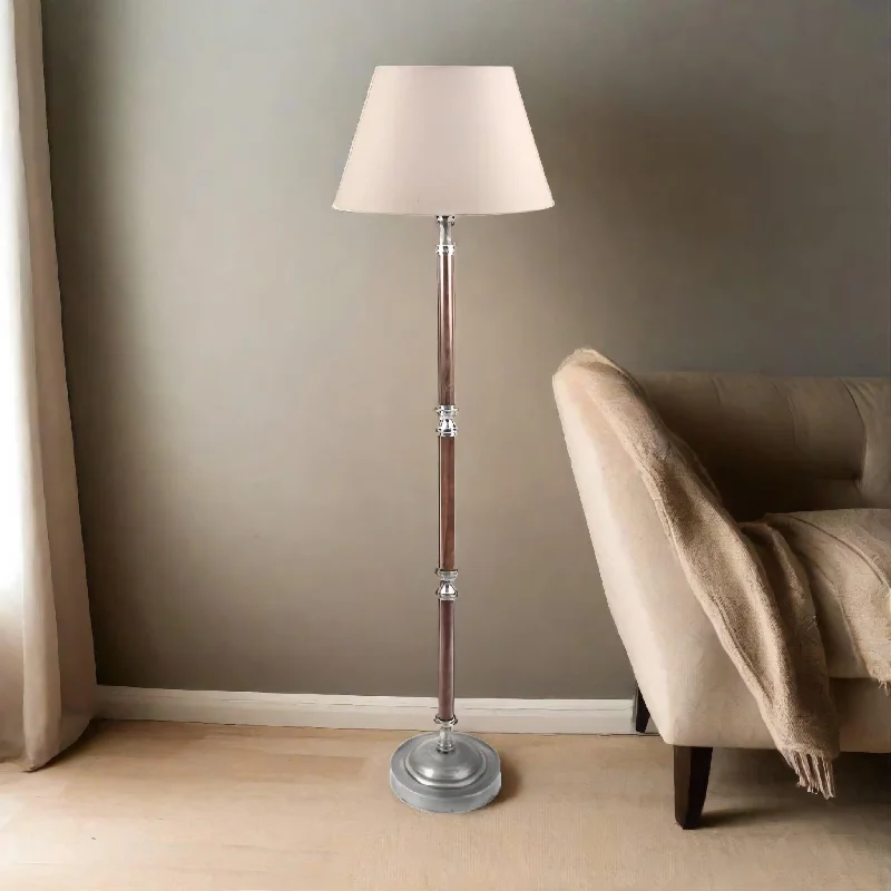 Industrial Style Floor Lamp with Exposed Bulbs for Loft ApartmentsBrunswick Floor Lamp Timber Base in Silver - Emac and Lawton Lighting Industrial Style Floor Lamp with Exposed Bulbs for Loft ApartmentsBrunswick Floor Lamp Timber Base in Silver - Emac and Lawton Lighting