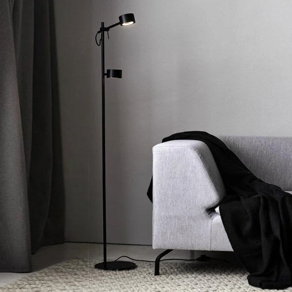 Industrial Style Floor Lamp with Exposed Bulbs for Loft ApartmentsClyde Black LED Floor Lamp 10w Industrial Style Floor Lamp with Exposed Bulbs for Loft ApartmentsClyde Black LED Floor Lamp 10w