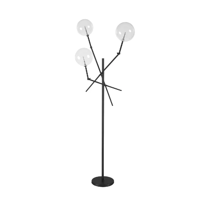 Wood Floor Lamp with Natural Grain for a Warm and Organic FeelConnor Floor Lamp Black Metal | Glass Globe Wood Floor Lamp with Natural Grain for a Warm and Organic FeelConnor Floor Lamp Black Metal | Glass Globe