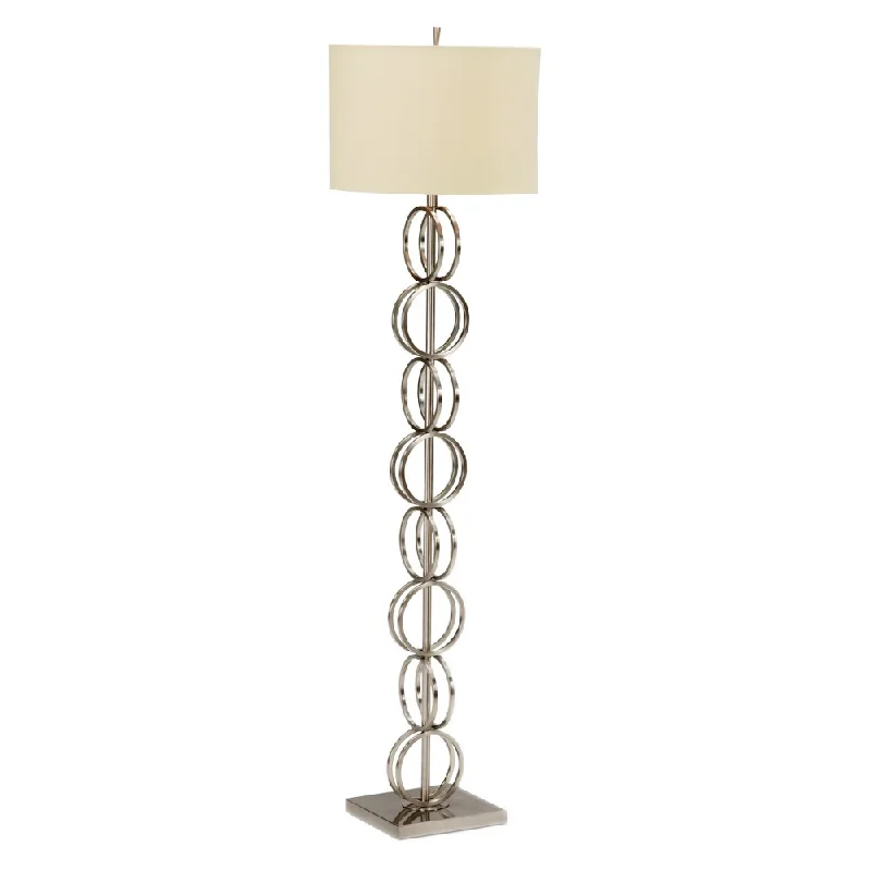 Fabric Floor Lamp with a Linen Shade for a Relaxed AestheticContemporary Satin Nickel Floor Lamp