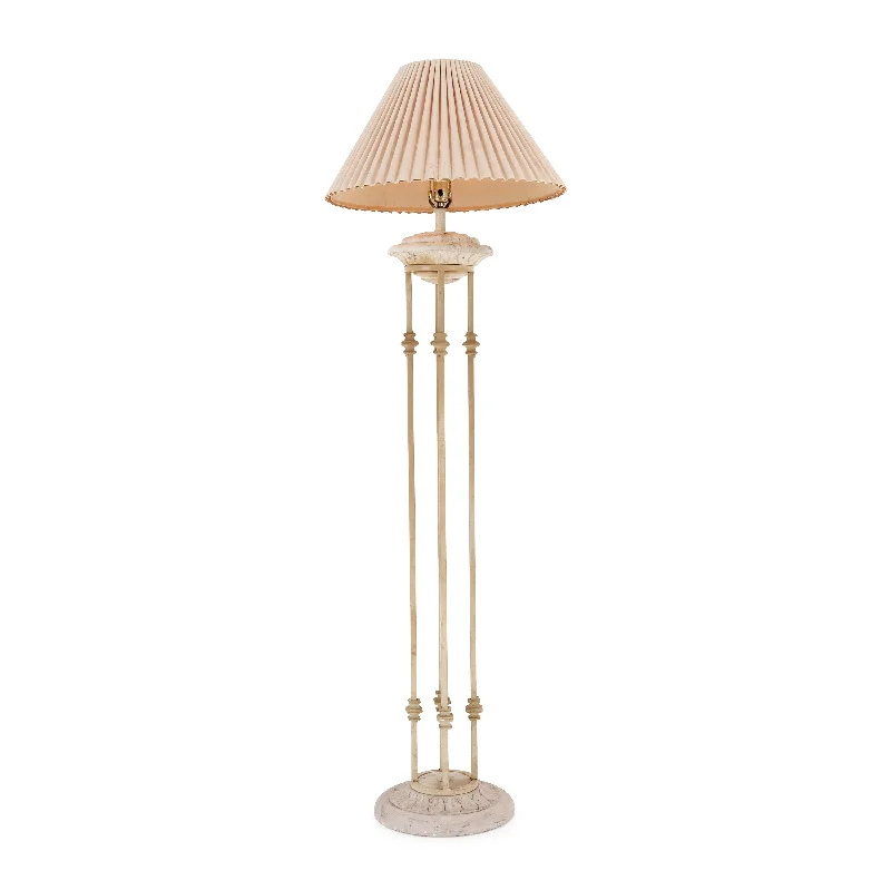Metal Floor Lamp with a Matte Black Finish for a Sleek LookTan Metal & Stone Floor Lamp