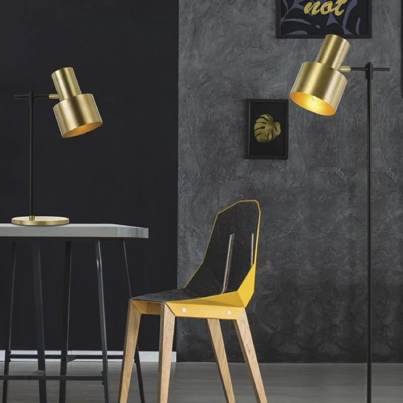 Wood Floor Lamp with Natural Grain for a Warm and Organic FeelModern Adjustable Floor Lamp in Black or Gold Finish Wood Floor Lamp with Natural Grain for a Warm and Organic FeelModern Adjustable Floor Lamp in Black or Gold Finish