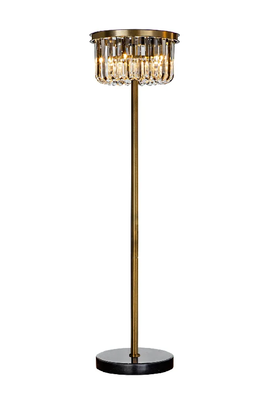 Rustic Farmhouse Style Floor Lamp for Cozy BedroomsCurved Glass Floor Lamp | OROA Dagmar