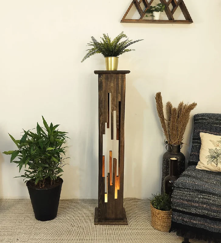 Wood Floor Lamp with Natural Grain for a Warm and Organic FeelDispee Diffused Lighting Wooden Floor Lamp with Brown Base Wood Floor Lamp with Natural Grain for a Warm and Organic FeelDispee Diffused Lighting Wooden Floor Lamp with Brown Base