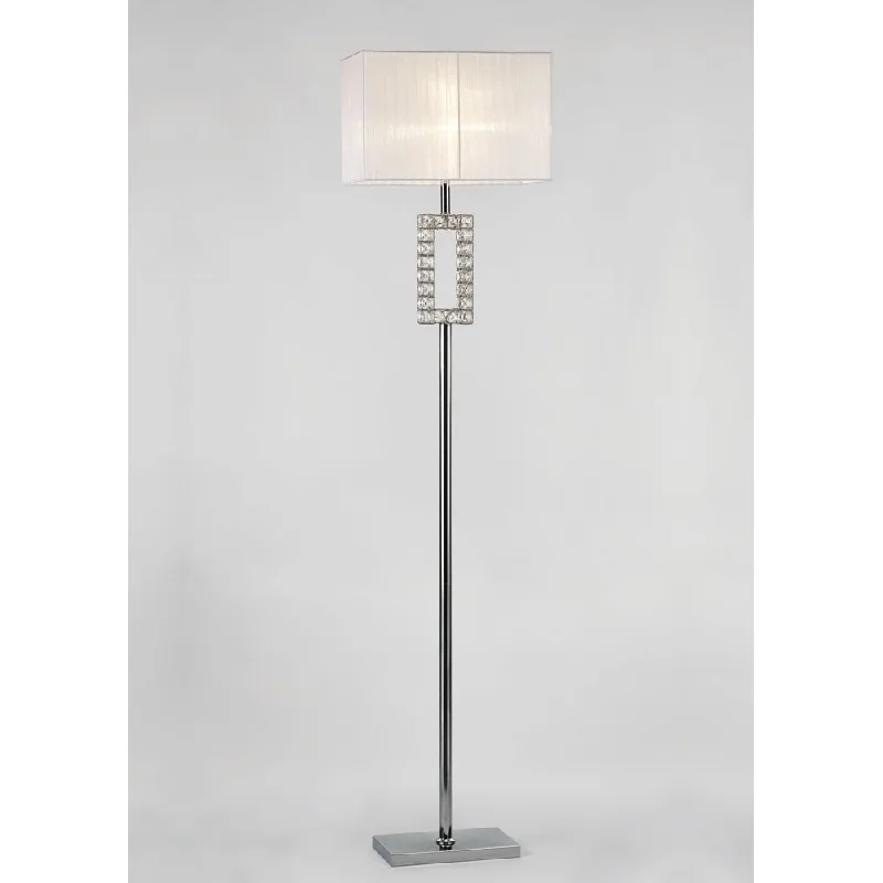 Wood Floor Lamp with Natural Grain for a Warm and Organic FeelDiyas IL31537 Florence Rectangle Floor Lamp White Shade Chrome/Crystal Wood Floor Lamp with Natural Grain for a Warm and Organic FeelDiyas IL31537 Florence Rectangle Floor Lamp White Shade Chrome/Crystal