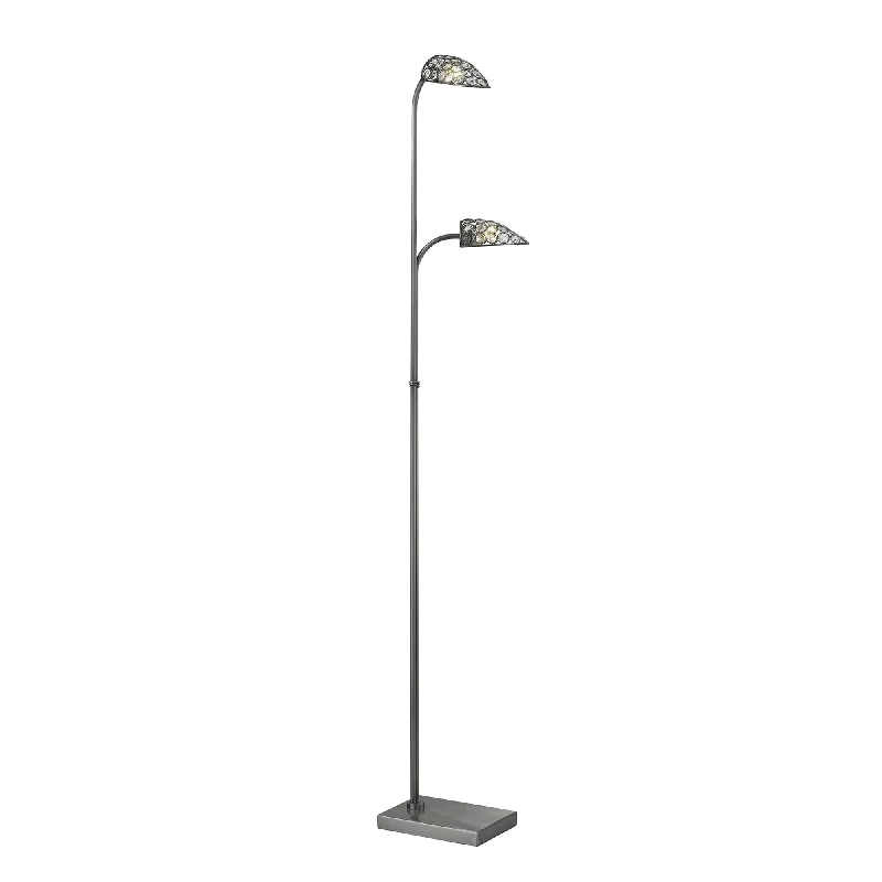 Way Switch Floor Lamp for Multiple Light Intensity LevelsDiyas IL20708 Ashton Floor Lamp 2 Light G9 Satin Nickel/Crystal NOT LED/CFL Compatible Way Switch Floor Lamp for Multiple Light Intensity LevelsDiyas IL20708 Ashton Floor Lamp 2 Light G9 Satin Nickel/Crystal NOT LED/CFL Compatible