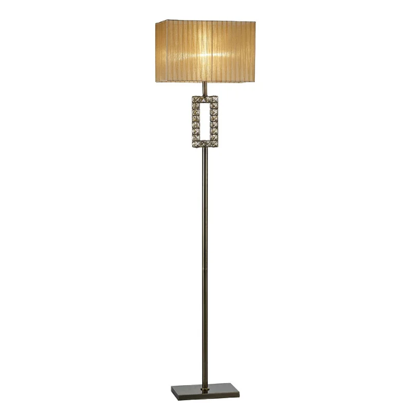 Adjustable Height Floor Lamp for Versatile Lighting NeedsDiyas IL31723 Florence Rectangle Floor Lamp With Soft Bronze Shade 1 Light Antique Brass/Crystal Adjustable Height Floor Lamp for Versatile Lighting NeedsDiyas IL31723 Florence Rectangle Floor Lamp With Soft Bronze Shade 1 Light Antique Brass/Crystal