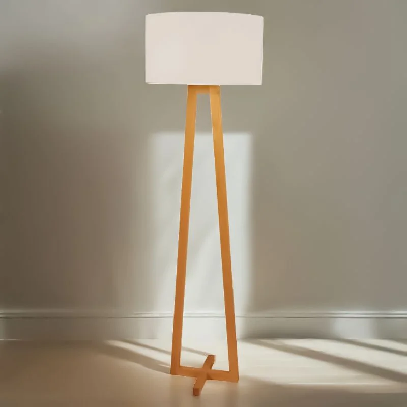 USB Charging Port Floor Lamp for Convenient Device ChargingEdra Scandi Wooden Floor Lamp w/ Cotton Shade in Black or White USB Charging Port Floor Lamp for Convenient Device ChargingEdra Scandi Wooden Floor Lamp w/ Cotton Shade in Black or White