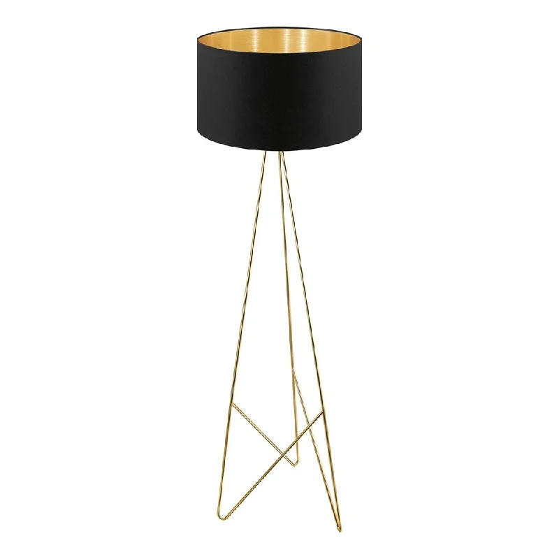 Victorian Style Floor Lamp for Traditional and Elegant InteriorsEglo Camporale 1-Light Gold Floor Lamp with Black Exterior, Gold Interior Fabric Victorian Style Floor Lamp for Traditional and Elegant InteriorsEglo Camporale 1-Light Gold Floor Lamp with Black Exterior, Gold Interior Fabric