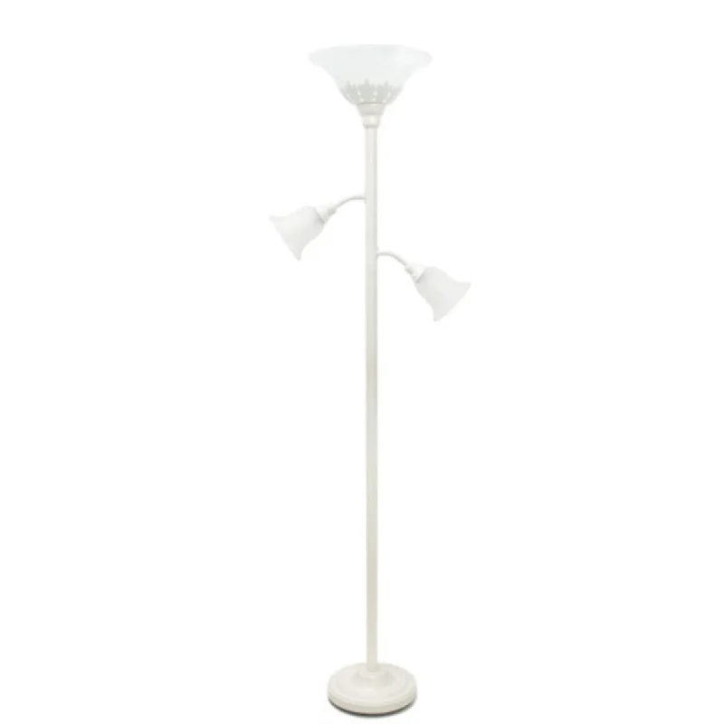 Marble Base Floor Lamp for a Touch of LuxuryElegant Designs 3 Light Floor Lamp with Scalloped Glass Shades, White Marble Base Floor Lamp for a Touch of LuxuryElegant Designs 3 Light Floor Lamp with Scalloped Glass Shades, White