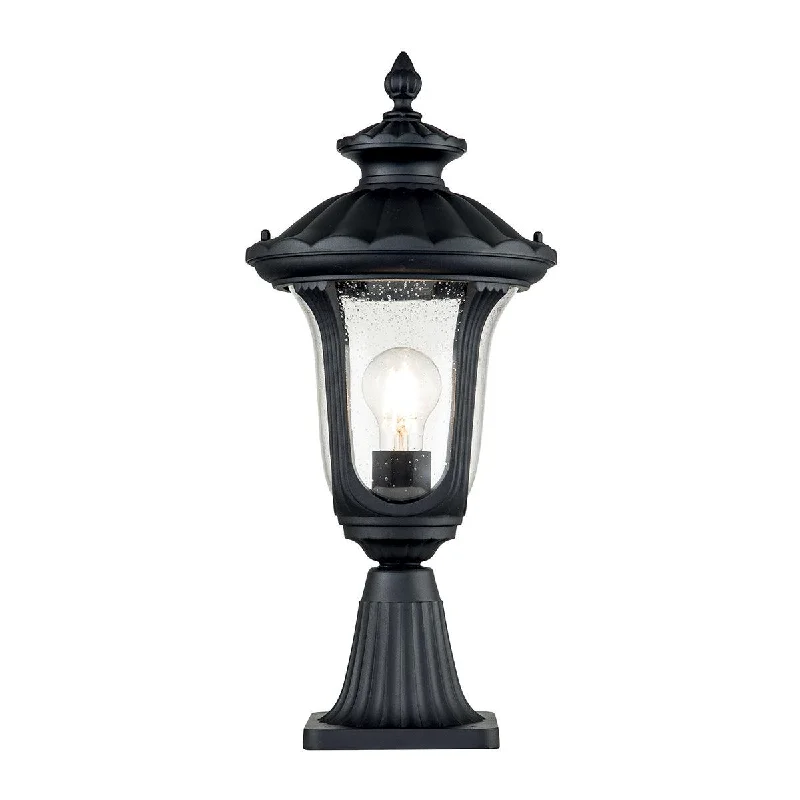 Wood Floor Lamp with Natural Grain for a Warm and Organic FeelElstead Chicago 1 Light Small Outdoor Pedestal Lantern Wood Floor Lamp with Natural Grain for a Warm and Organic FeelElstead Chicago 1 Light Small Outdoor Pedestal Lantern
