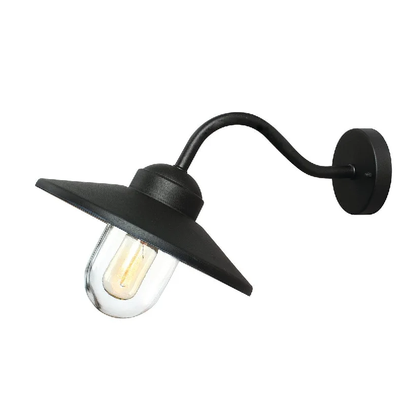 Wood Floor Lamp with Natural Grain for a Warm and Organic FeelElstead Klampenborg 1 Light Black Outdoor Wall Light