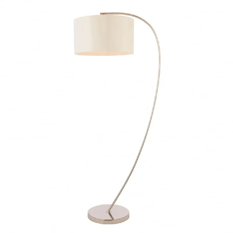 Victorian Style Floor Lamp for Traditional and Elegant InteriorsEndon 72388 Josephine Floor Lamp Nickel And White Faux Silk Shade Victorian Style Floor Lamp for Traditional and Elegant InteriorsEndon 72388 Josephine Floor Lamp Nickel And White Faux Silk Shade