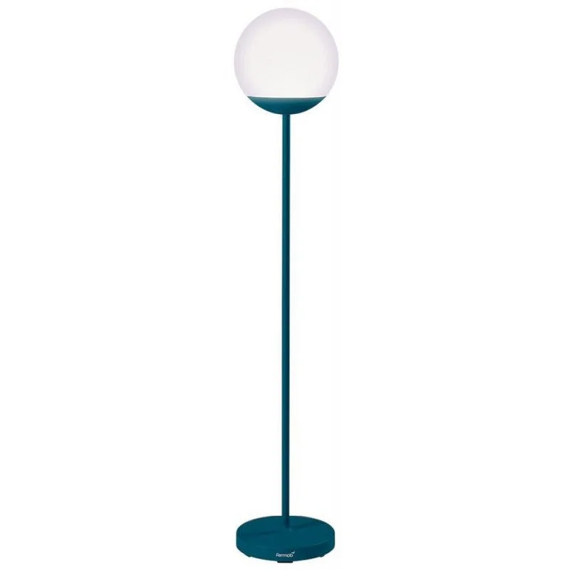 Metal Floor Lamp with a Matte Black Finish for a Sleek LookFloor lamp Fermob Mooon - Acapulco blue Metal Floor Lamp with a Matte Black Finish for a Sleek LookFloor lamp Fermob Mooon - Acapulco blue